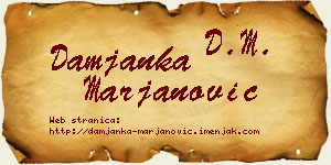 Damjanka Marjanović vizit kartica